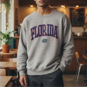 Vintage Florida Gators Crewneck Gray Football Sports Sweatshirt XL Gainsville